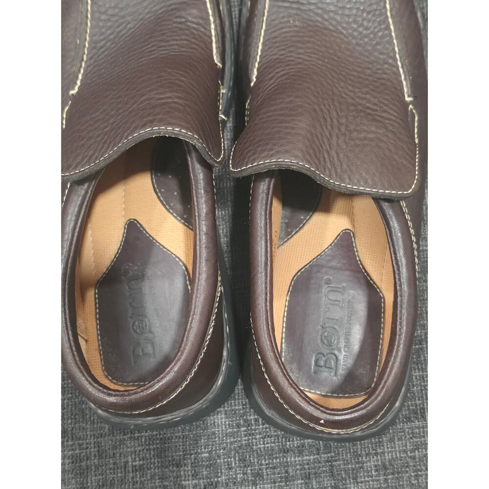Born B8549 Brown Leather Slip On Loafers Mens 12 Eur 46 Comfort Driving Shoes - Picture 7 of 11